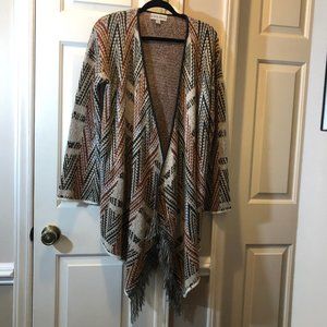 Knox Rose Long Front Cardigan Size Large L